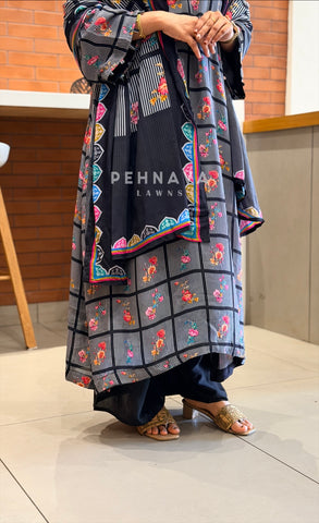 Printed Crepe Suit Set 5066