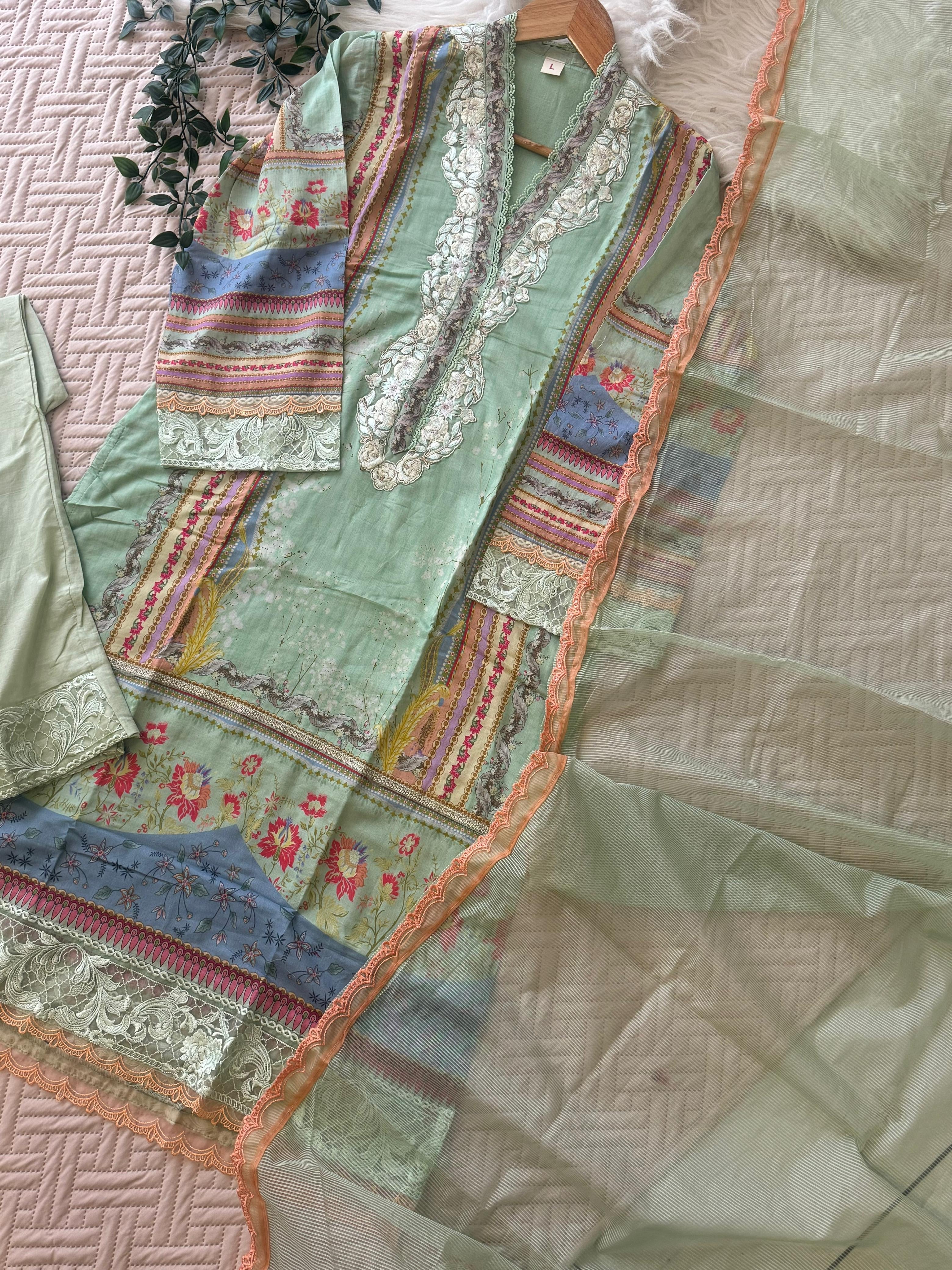 Cotton Printed Casual Suit-4