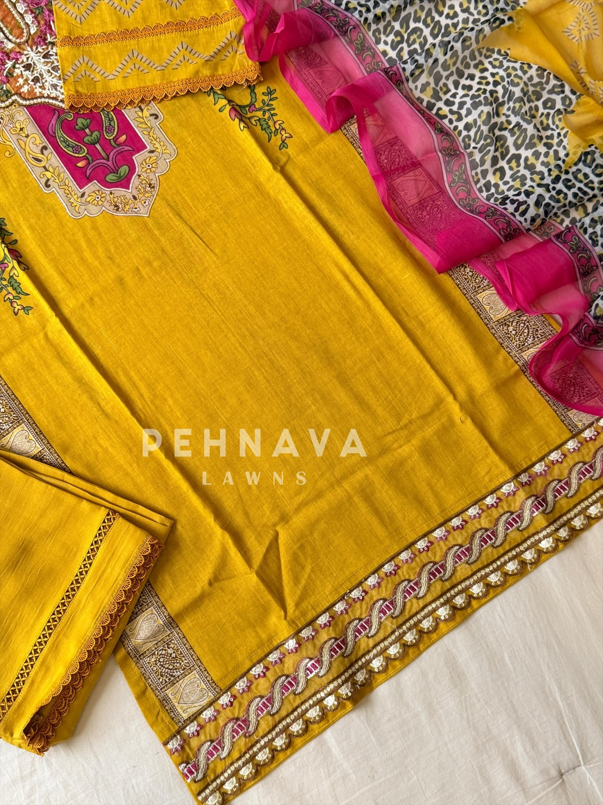 Printed Unstitched Suit-1500 A - Pehnava Lawns