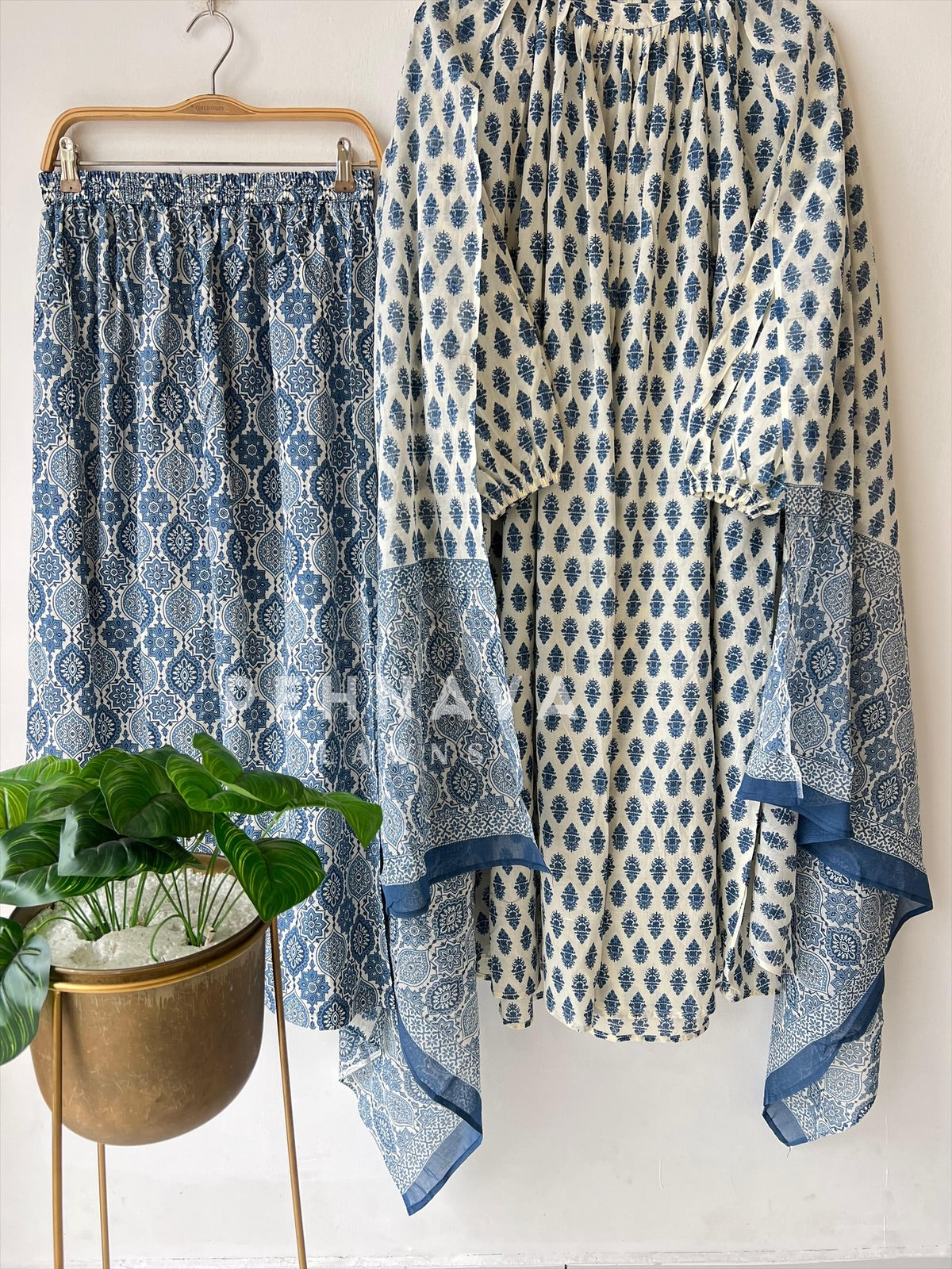 Ethnic Pattern Kurtha & Plazzo Ensemble
