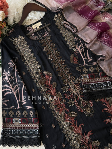 Cotton Embroidered suit 3374