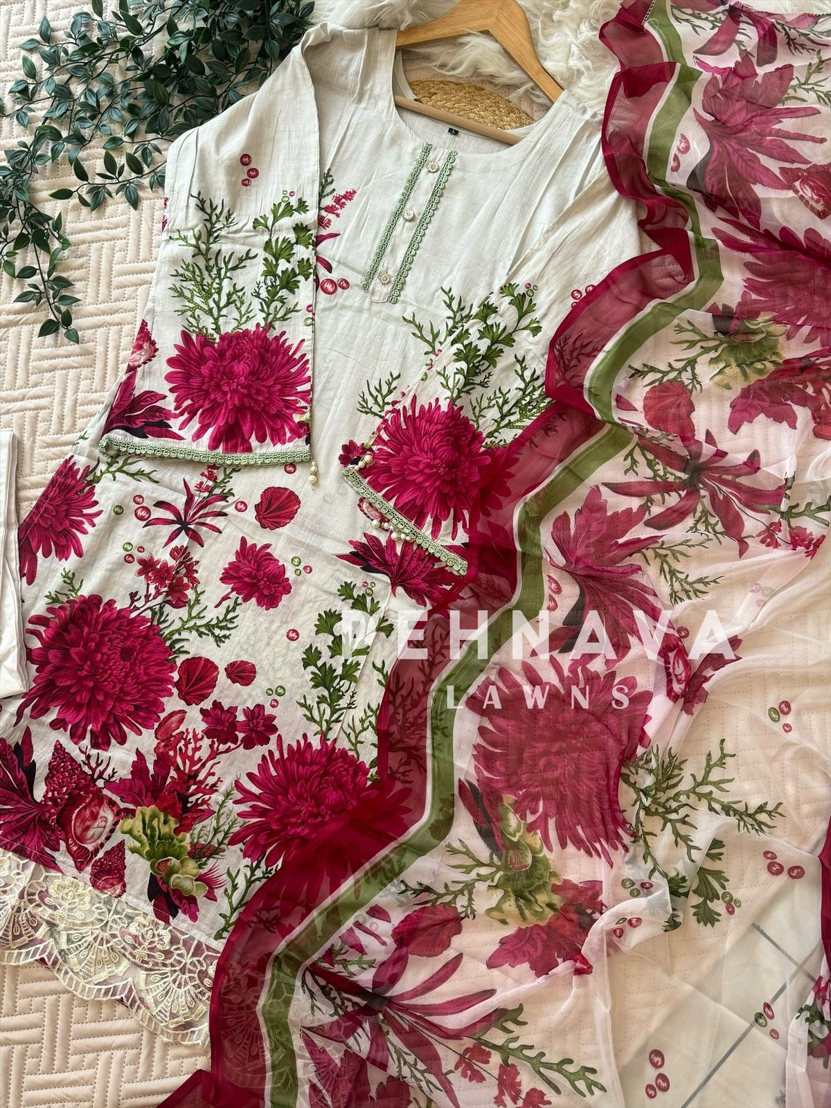 Floral Printed Pak Suit-1284