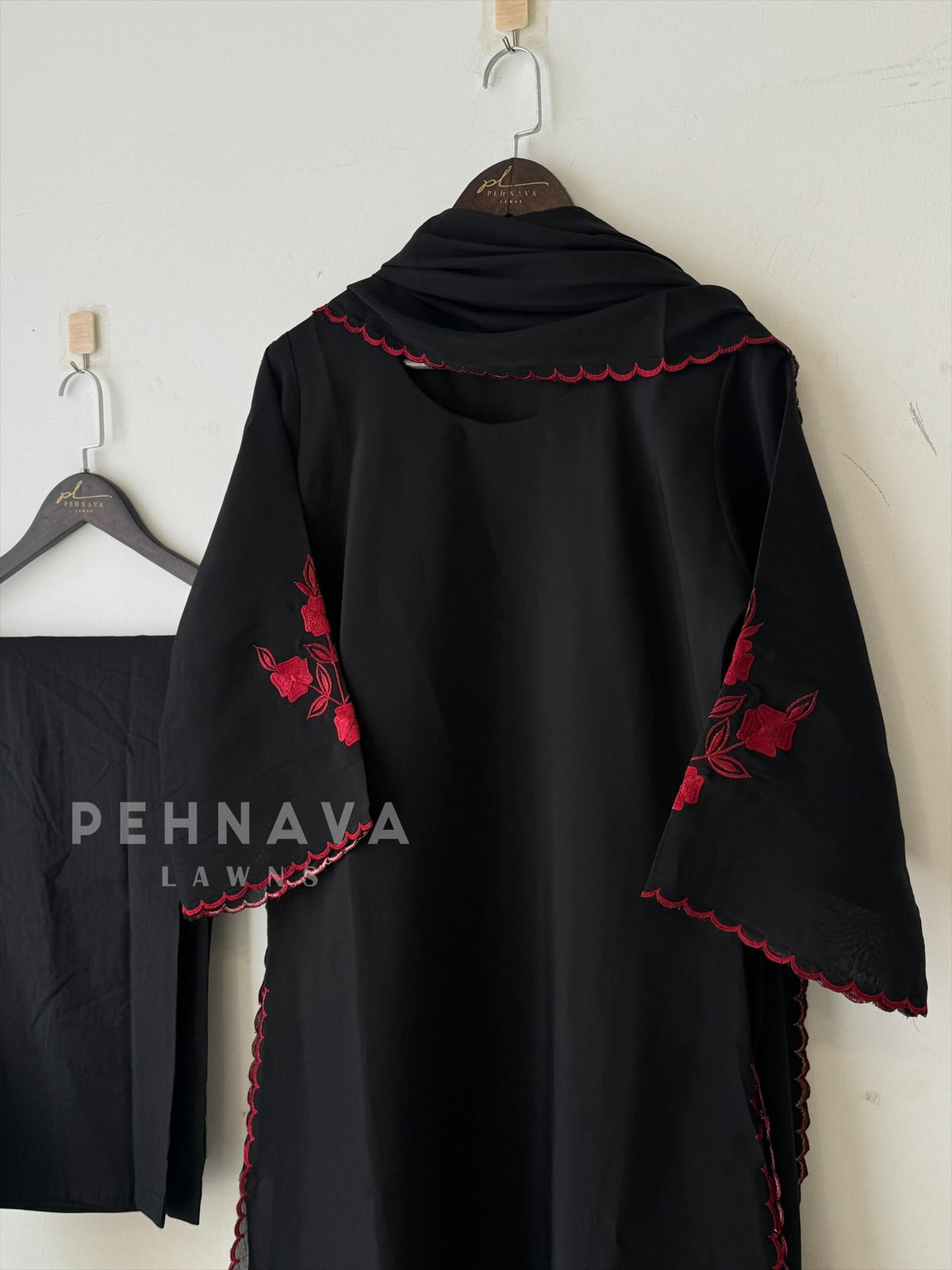 Floral Embroidered Chanderi A-Line Suit Set 3177 DR3