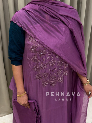 Premium Handworked Unstitched Suit
