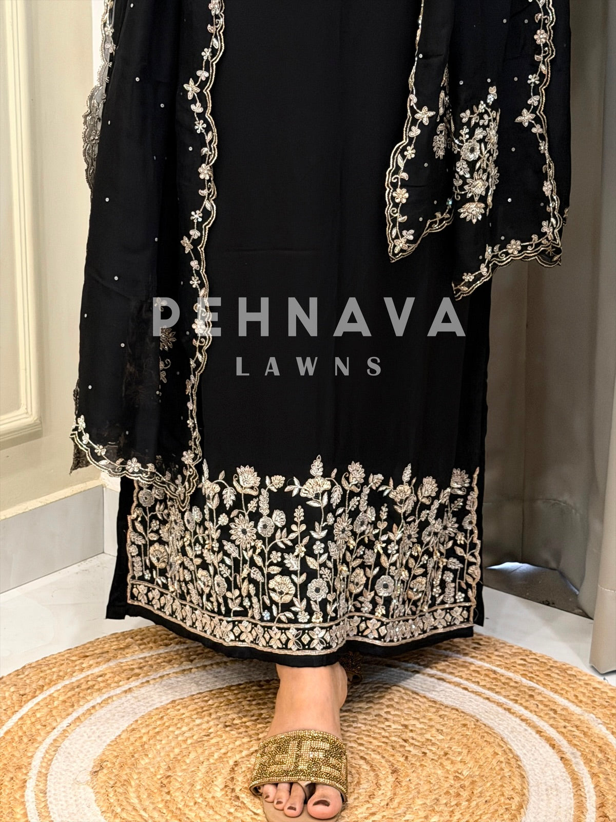 Premium Crepe Handworked Suit