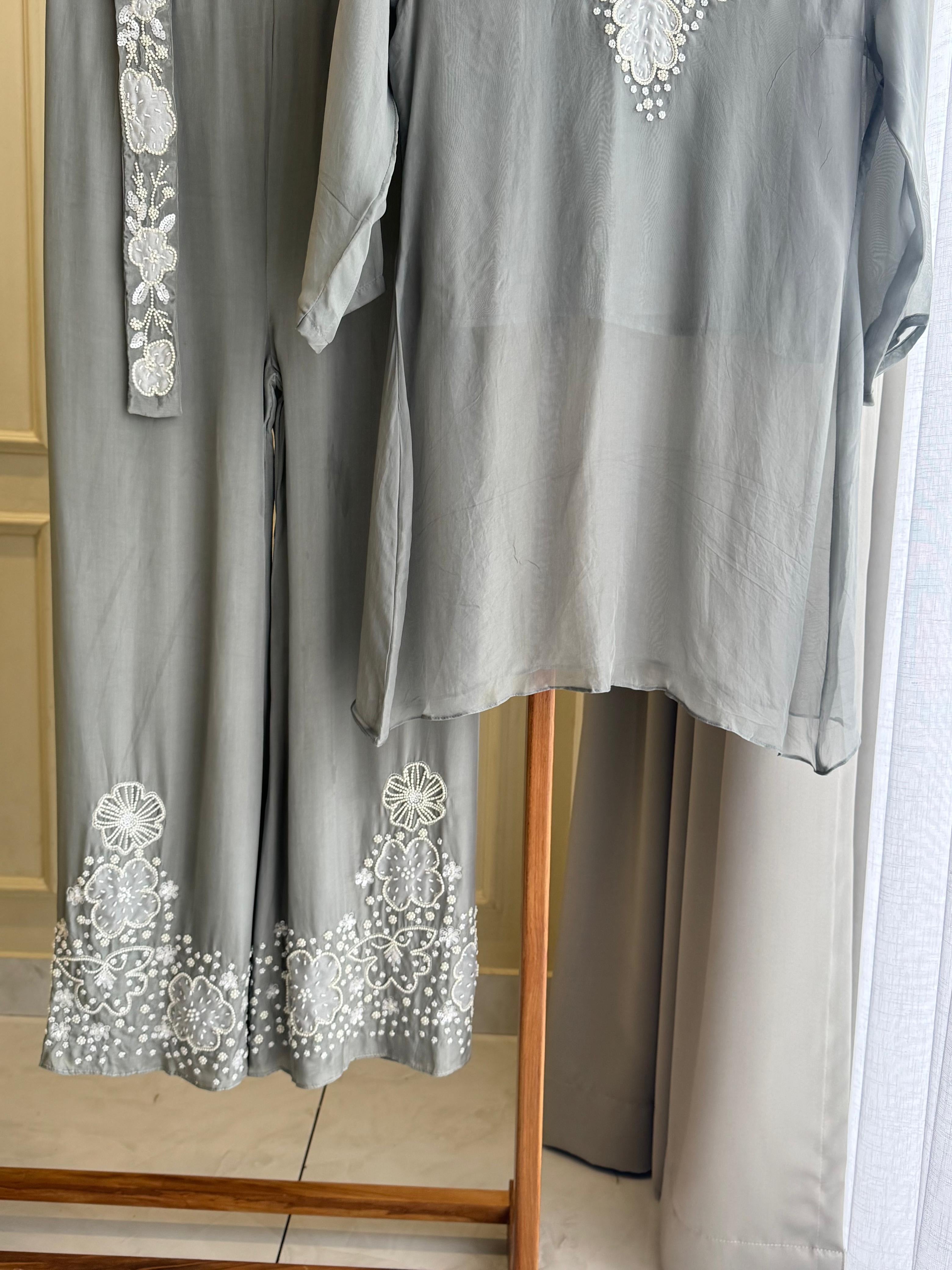 Indo-Western Hand-worked 2pc suit-34789