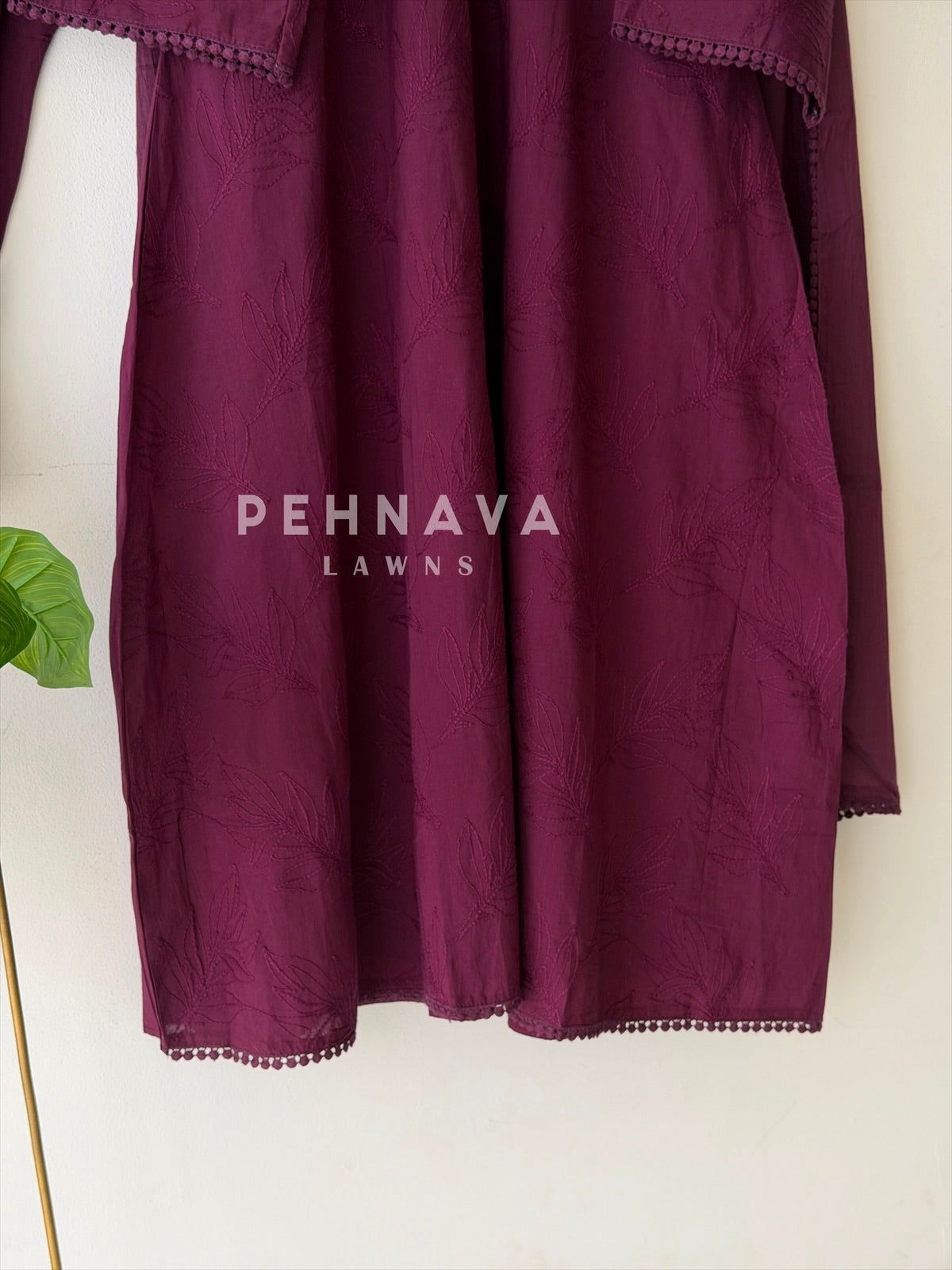 Embroidered Three Piece Ensemble B725