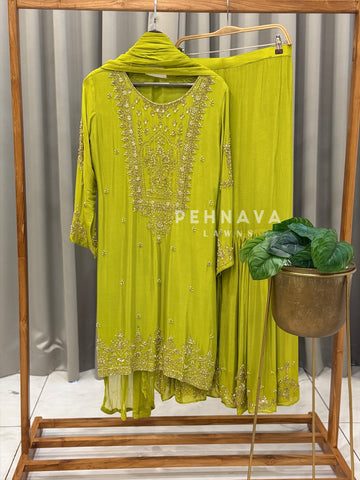 Premium hand worked sharara suit