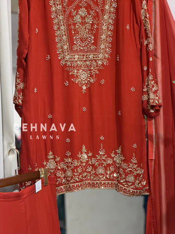 Premium  Handworked Sharara Suit