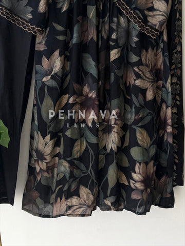 Mirror Embellished Printed Suit-13136