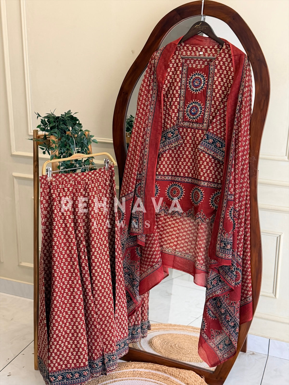 Ajrakh Printed Suit-244