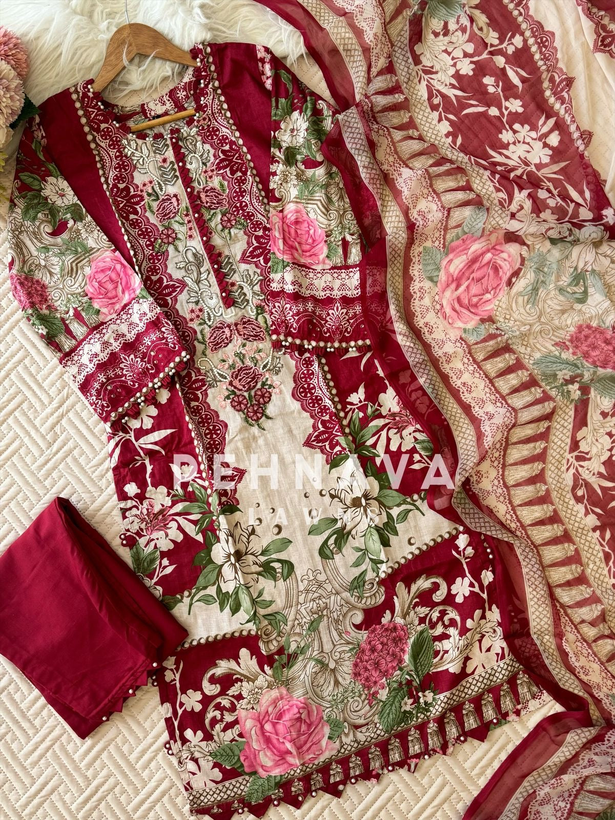 Pink Pearl Detailed Pak-Suit-1