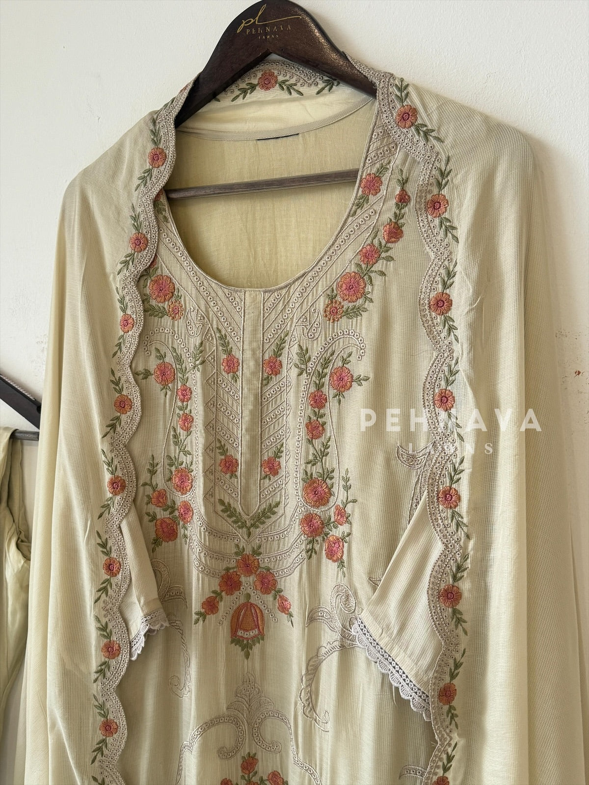 Floral Embroidered Suit-6202