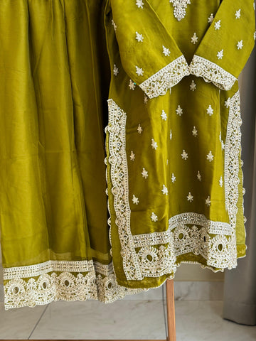 Chinnon Party wear suit with lace detailings