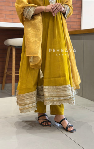 Mirror Detailed Anarkali Suit Set -Mahal 223