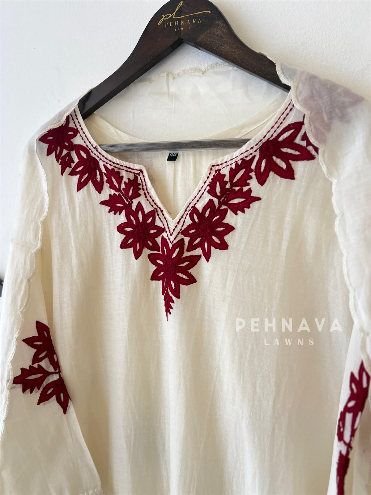 Embroidered Chanderi Suit