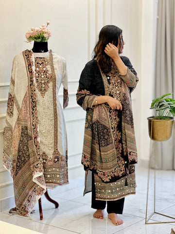 Crepe Hand detailed suit -with color options 160