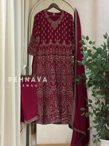 Heavy Embroidered Anarkali Attire