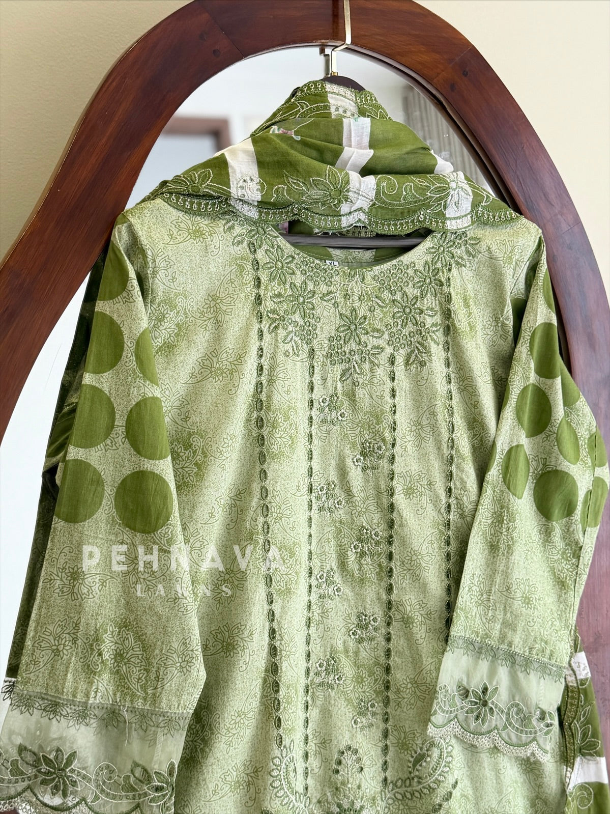 Embroidered Printed Suit Set-2002-4