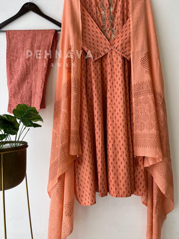 Panel Cut Cotton Suit