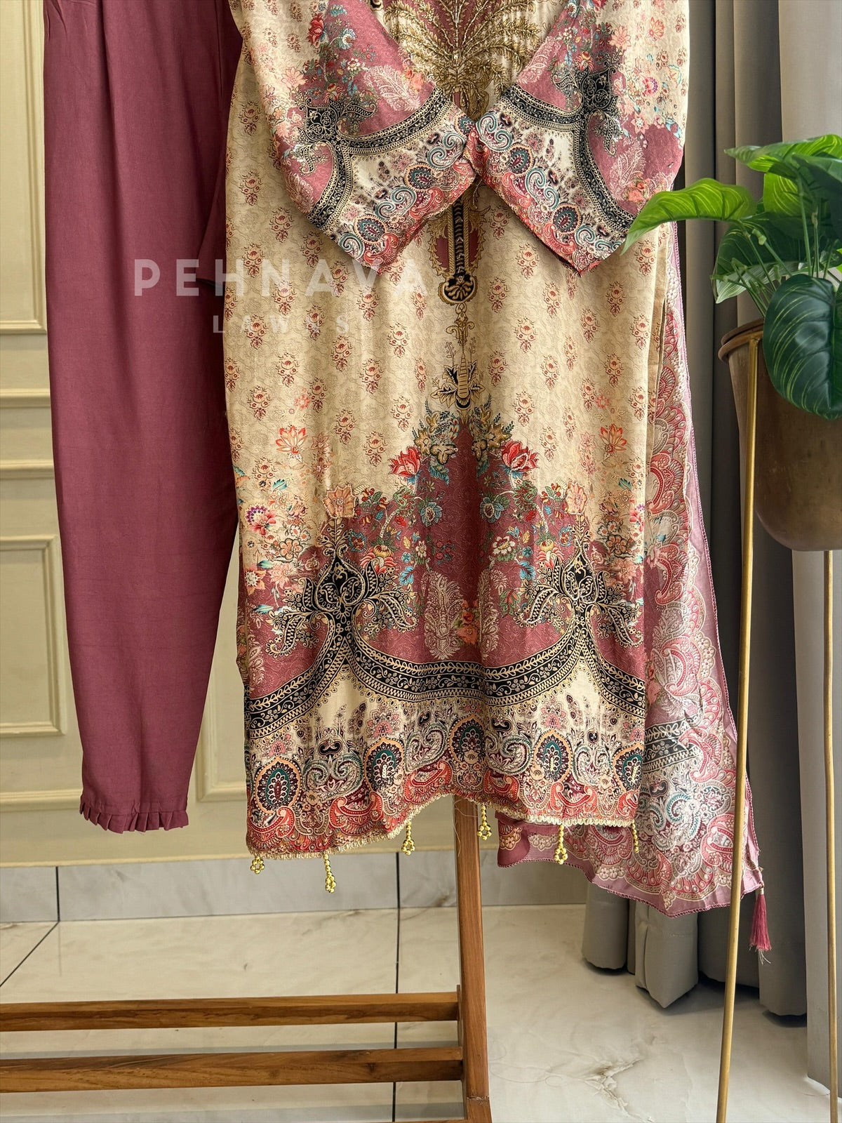 Printed Muslin Suit Set-306