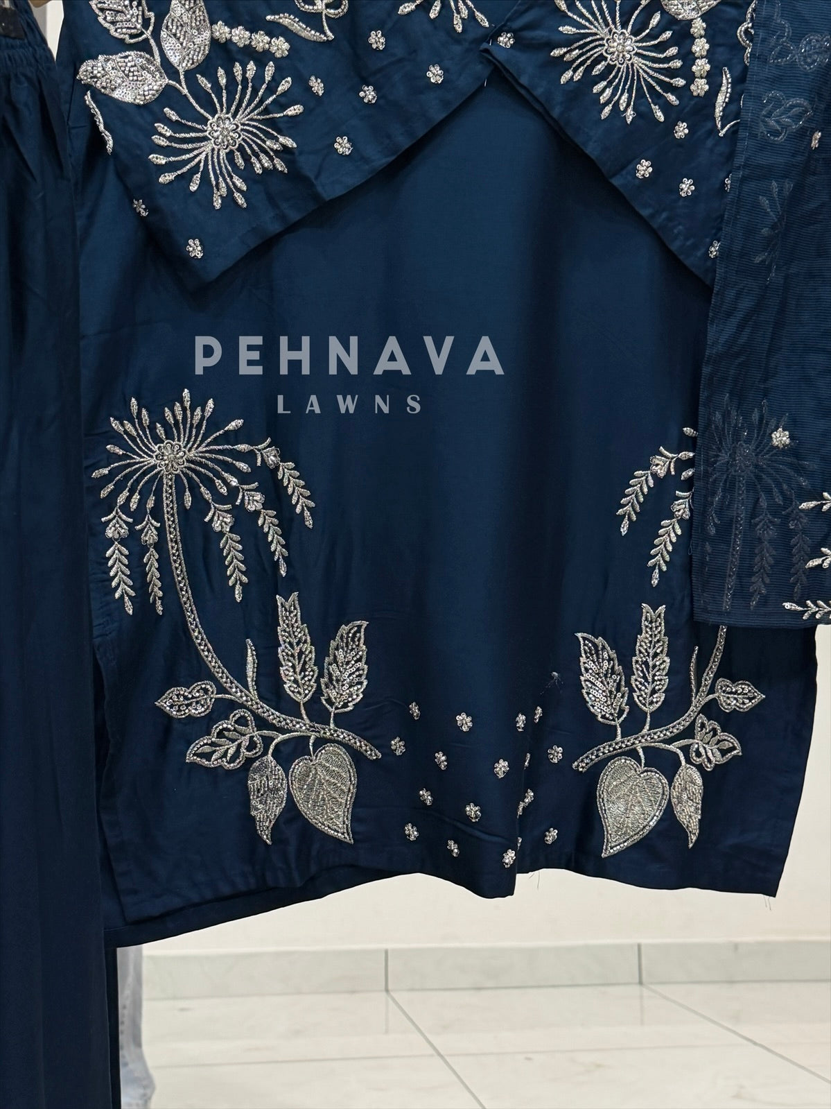 Premium Embroidered Three Piece Set-LRC321