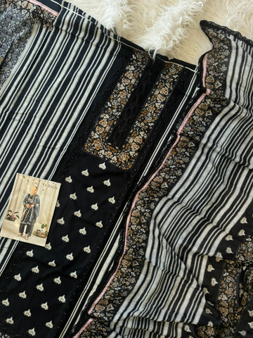 Rayon Embroidered Suit Ft. Delicate Lace Works