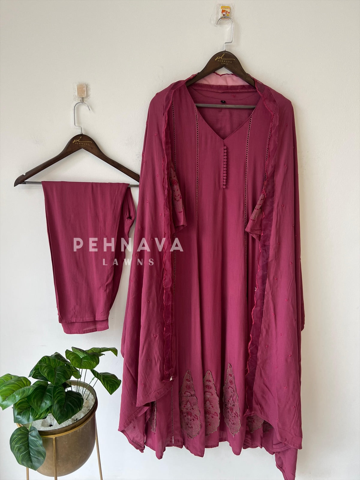 Crinkled Rayon Anarkali-6098