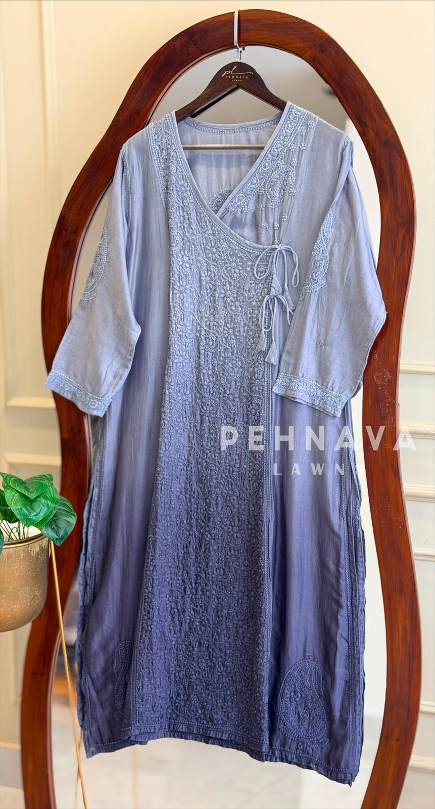 Multi-shade Chikankari Embroidered Ensemble