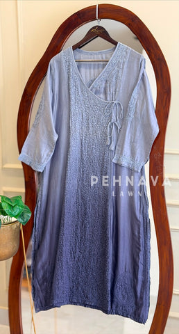 Multi-shade Chikankari Embroidered Ensemble