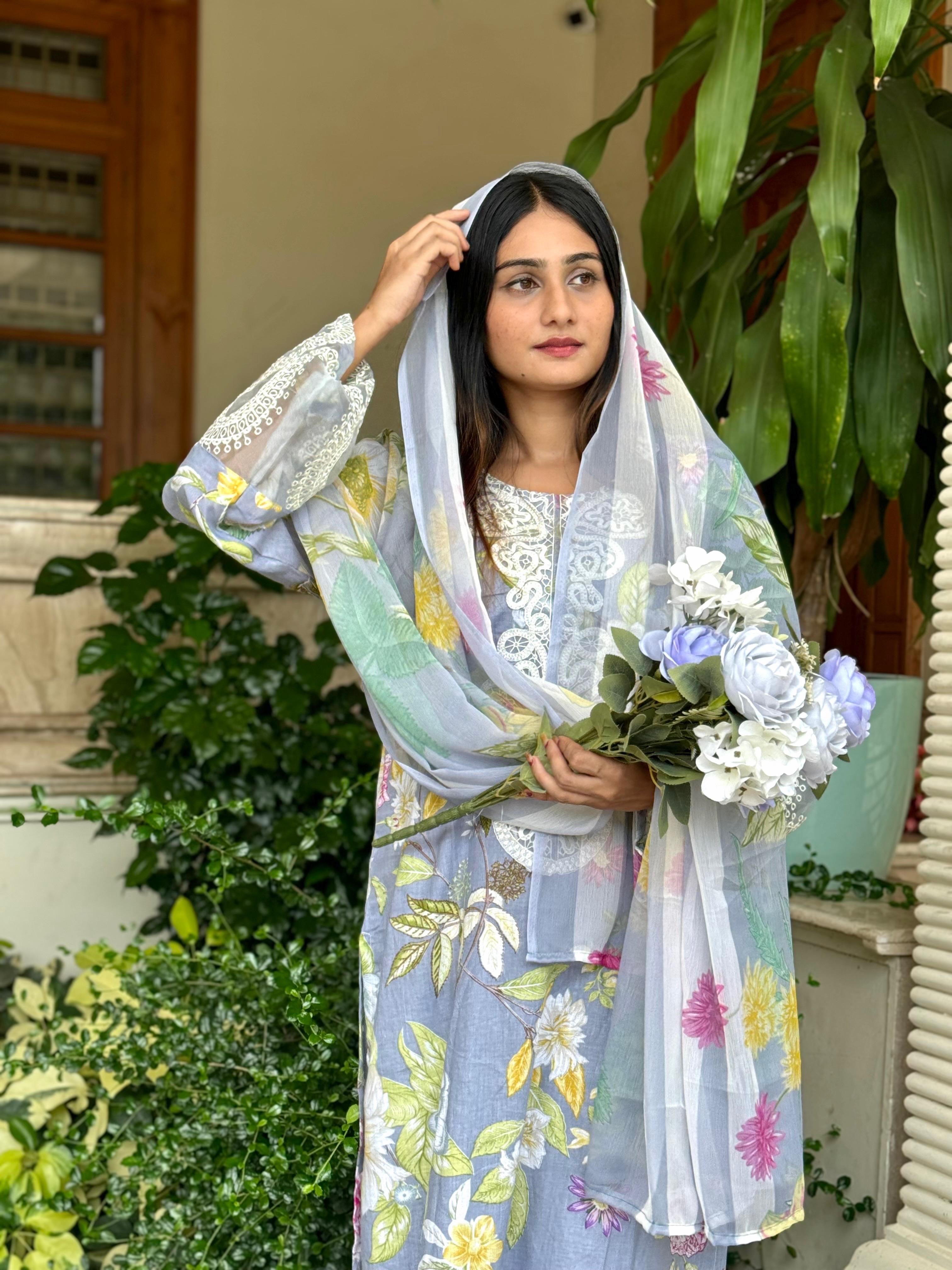 Floral Patterned Casual Pak-Suit-2