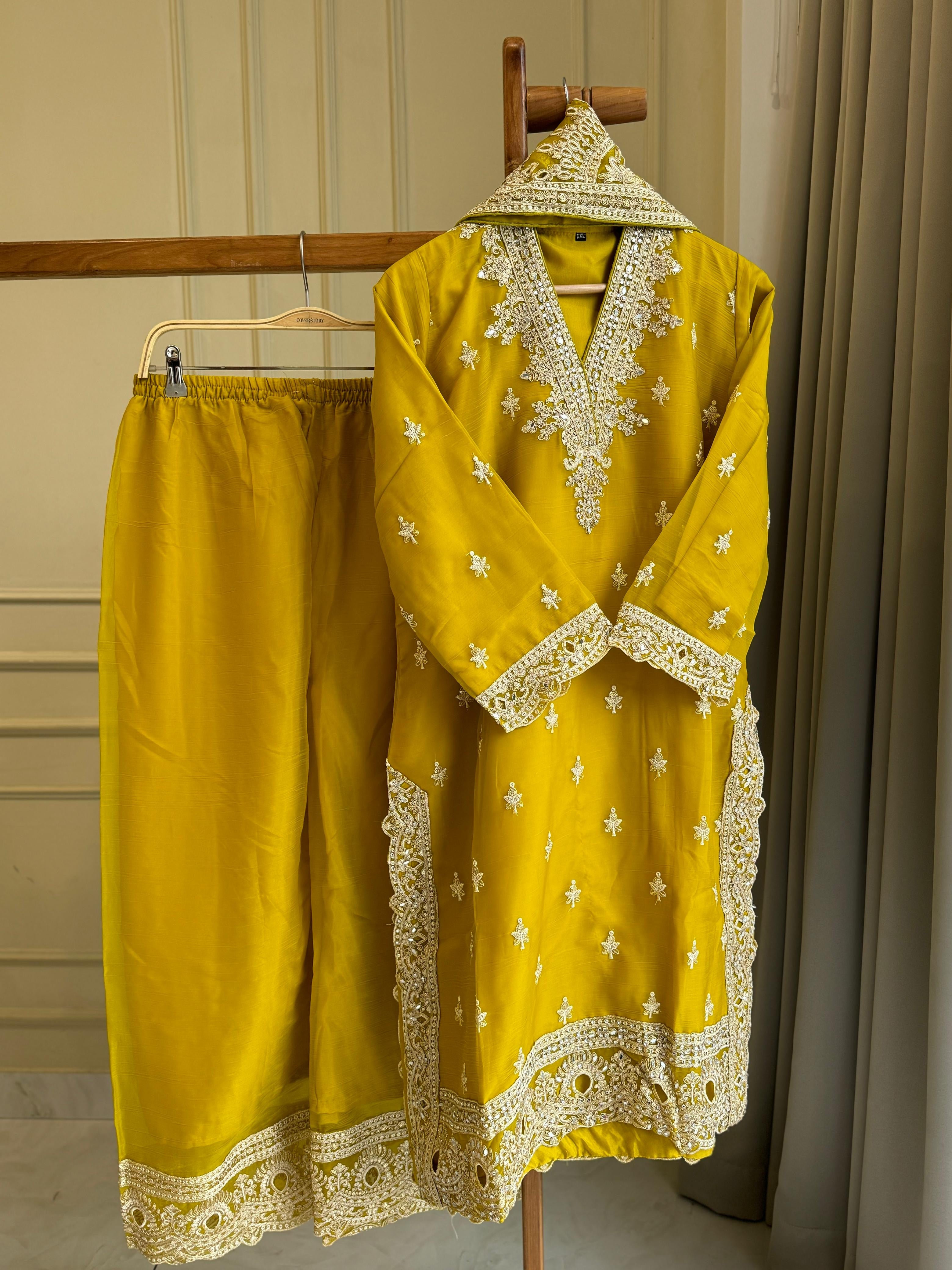 Chinnon Party wear suit with lace detailings