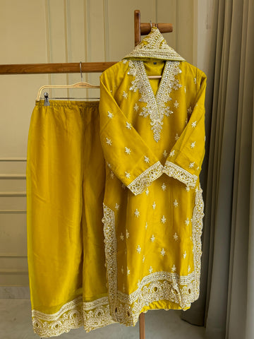Chinnon Party wear suit with lace detailings