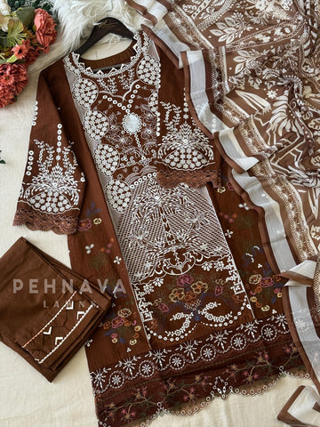 Floral Embroidered Suit Set-1665