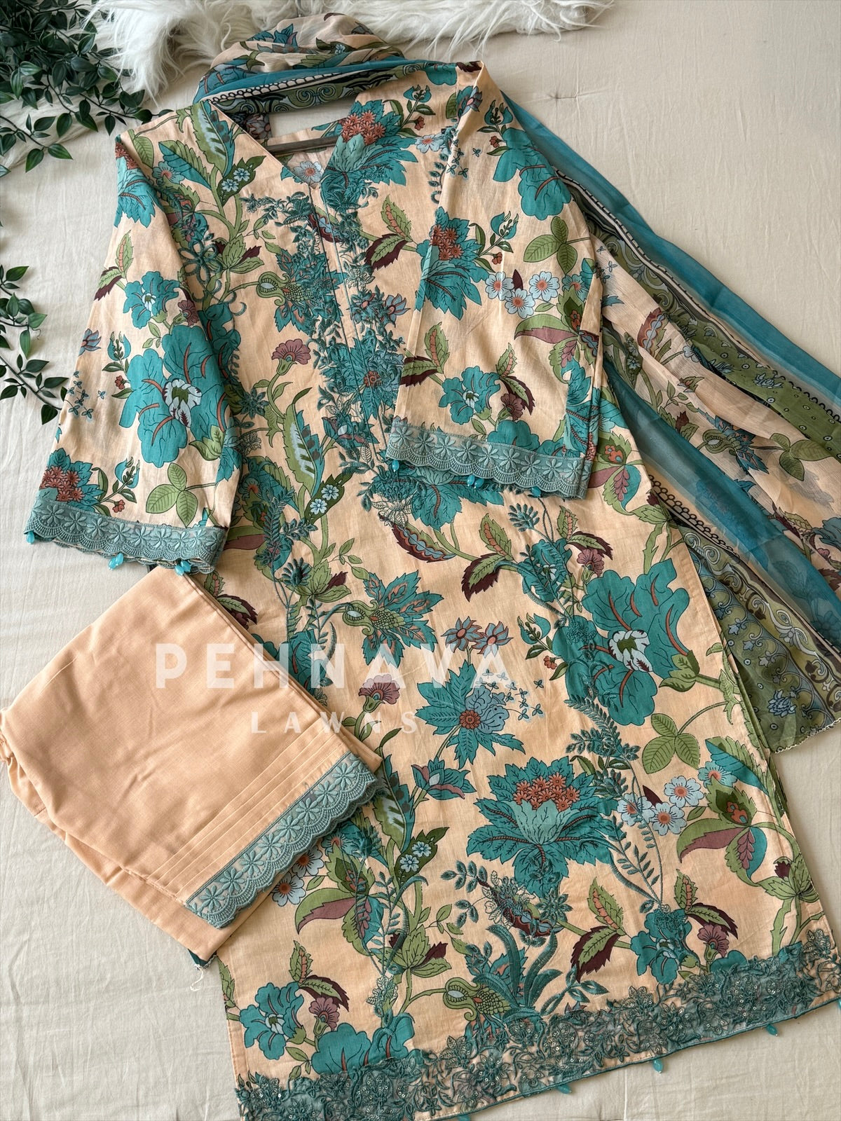 Unstitched  Lawn Suit-1399