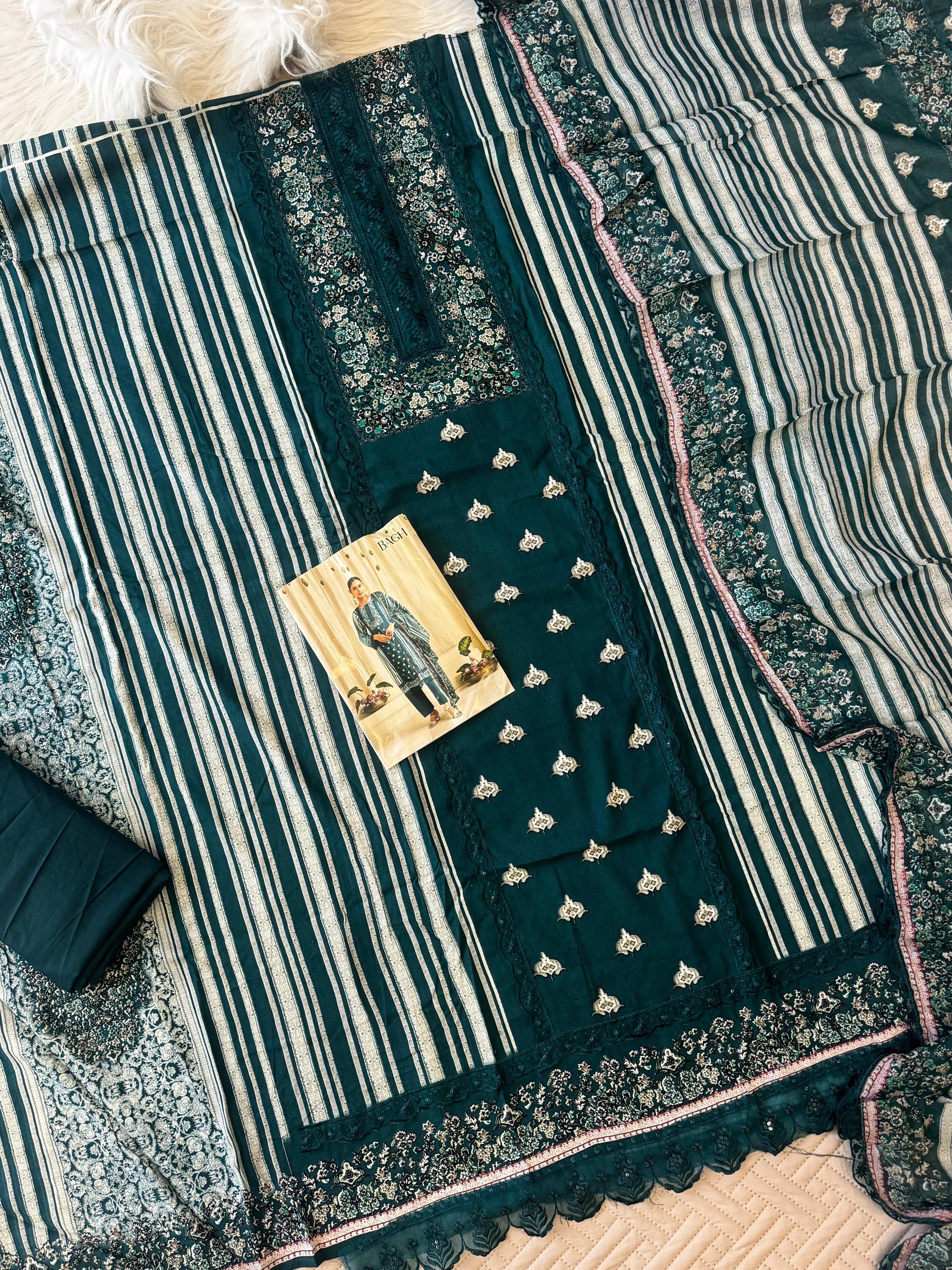 Rayon Embroidered Suit Ft. Delicate Lace Works