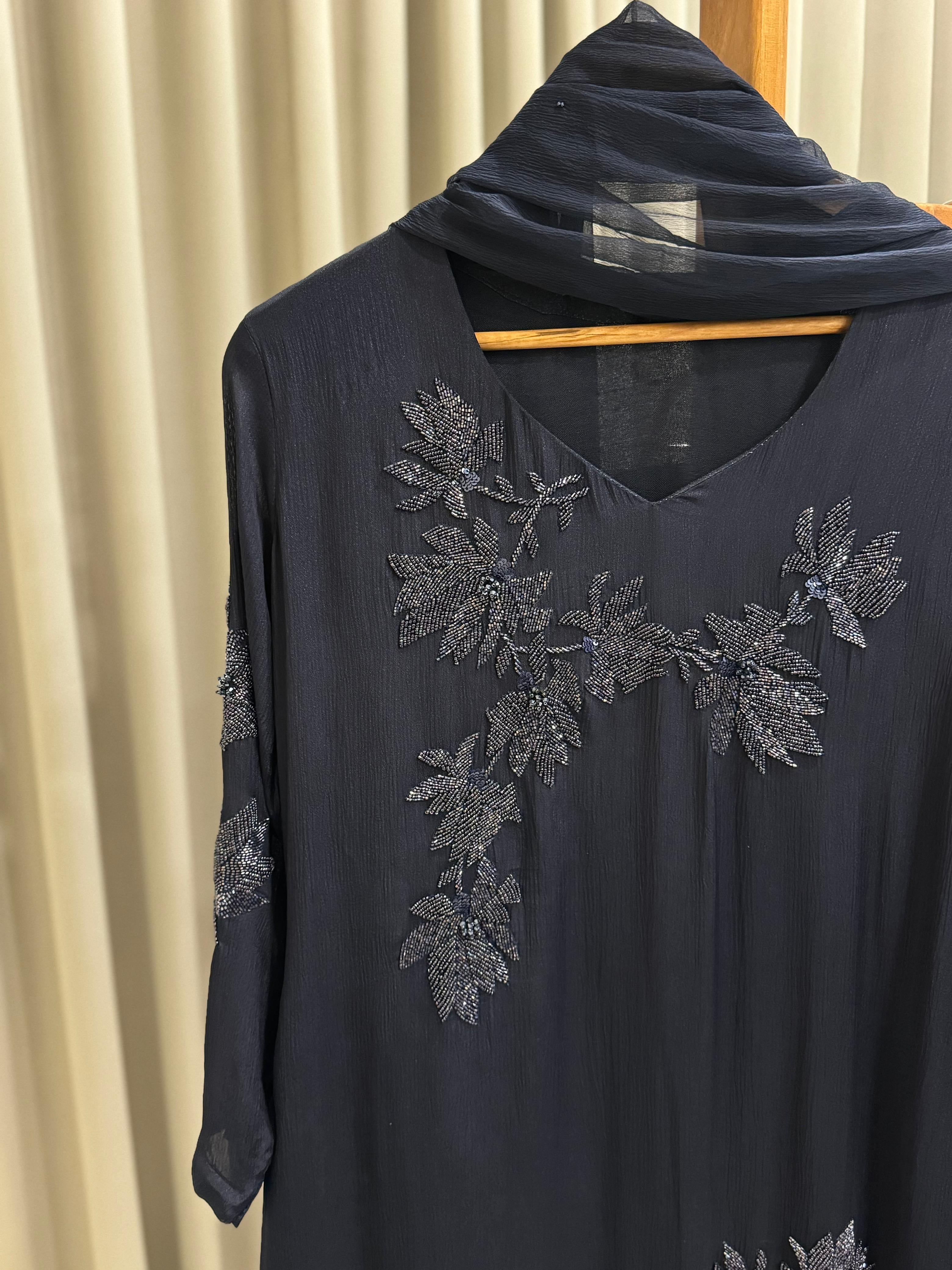 Floral Handworked Chinnon Salwar Kameez