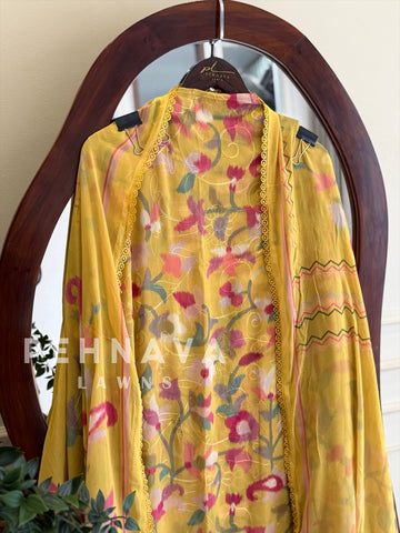 Floral Embroidered Unstitched Suit 3490