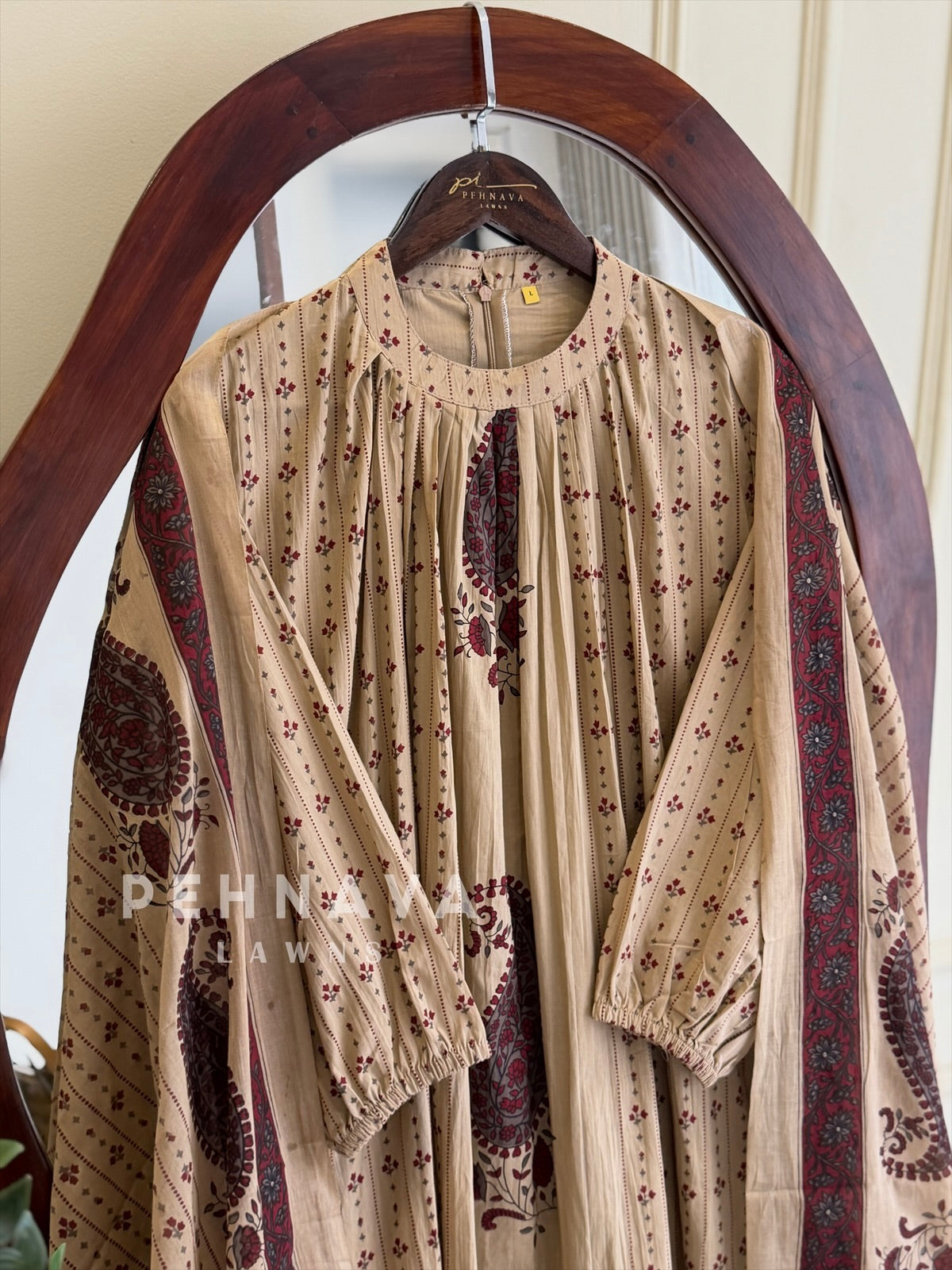 Halter Neck Pleated Printed Suit Set 4603
