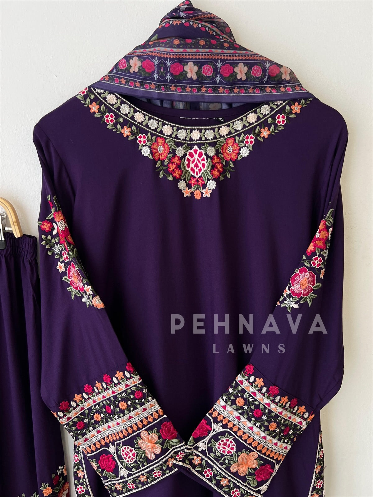 Floral Embroidered Suit- LRC 260 - Pehnava Lawns