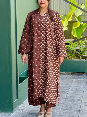 Daily Wear Cotton Printed Three Piece Set-B247
