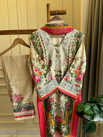 Premium Lace Detailed Lawn Suit-1335