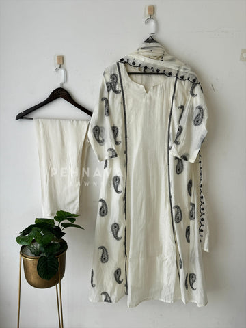 Chanderi Embroidery Suit Set-22158