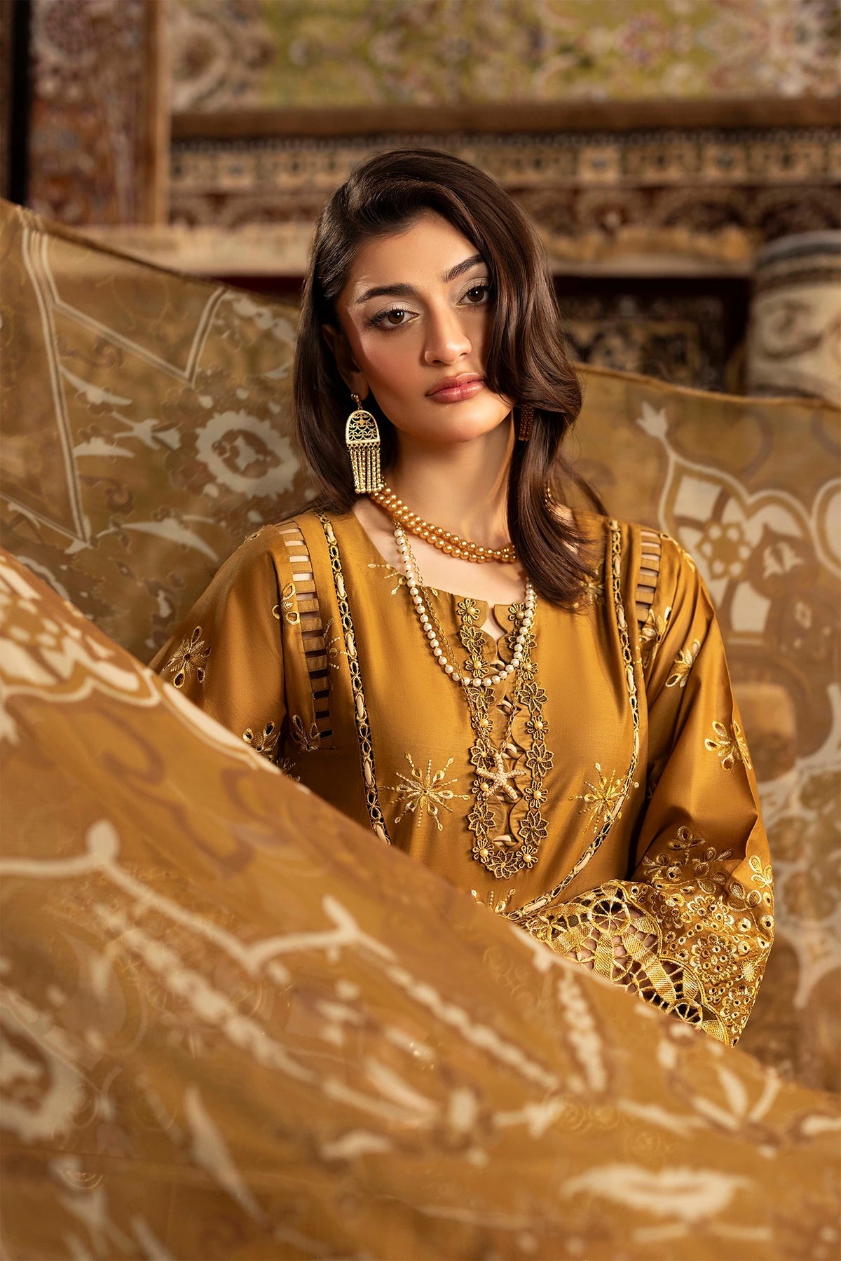 Adan’s Chenille premium unstitched suit-D03 - Pehnava Lawns
