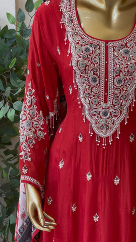 Premium hand worked anarkali suit