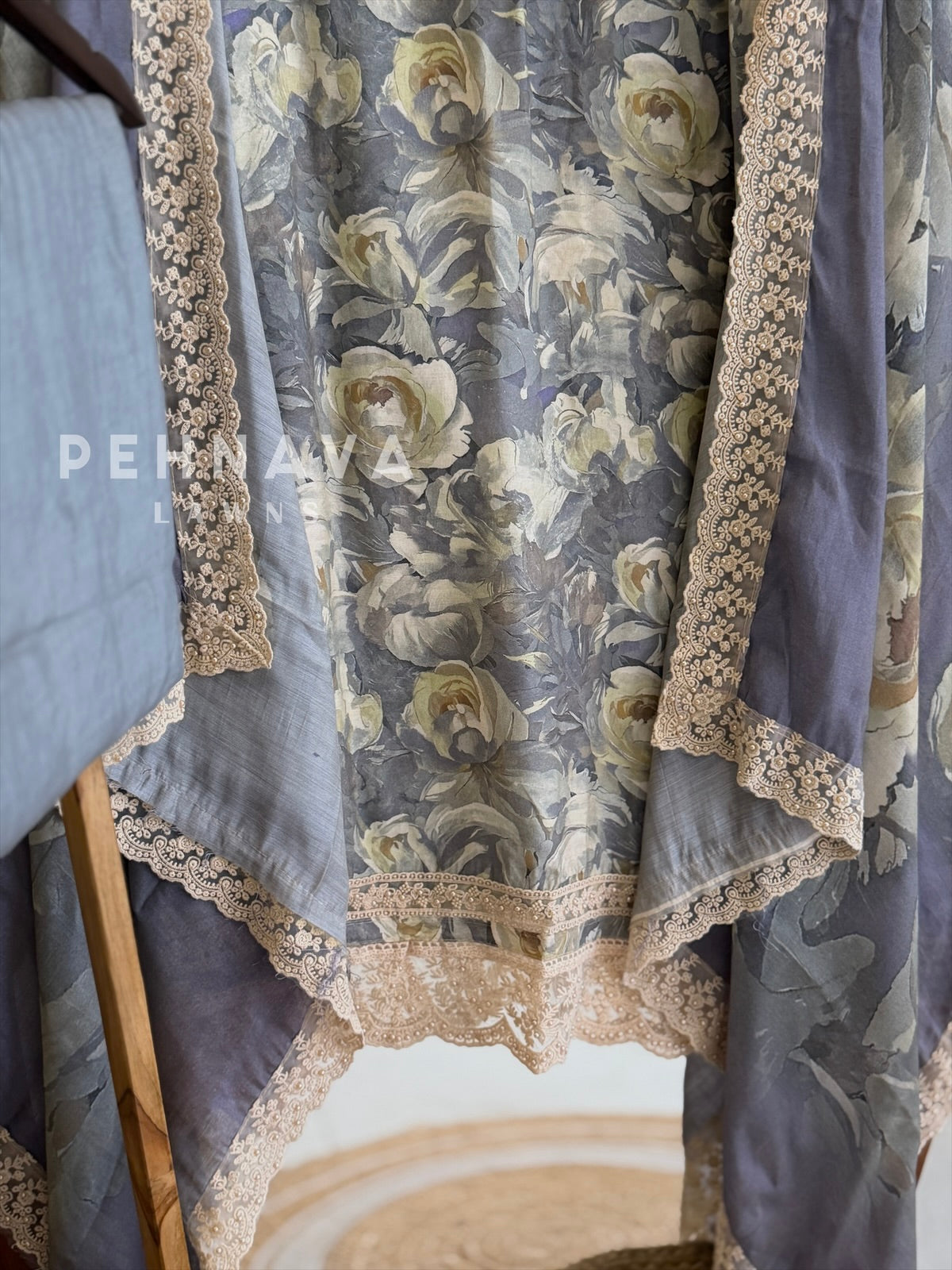 Muslin Floral Printed Suit