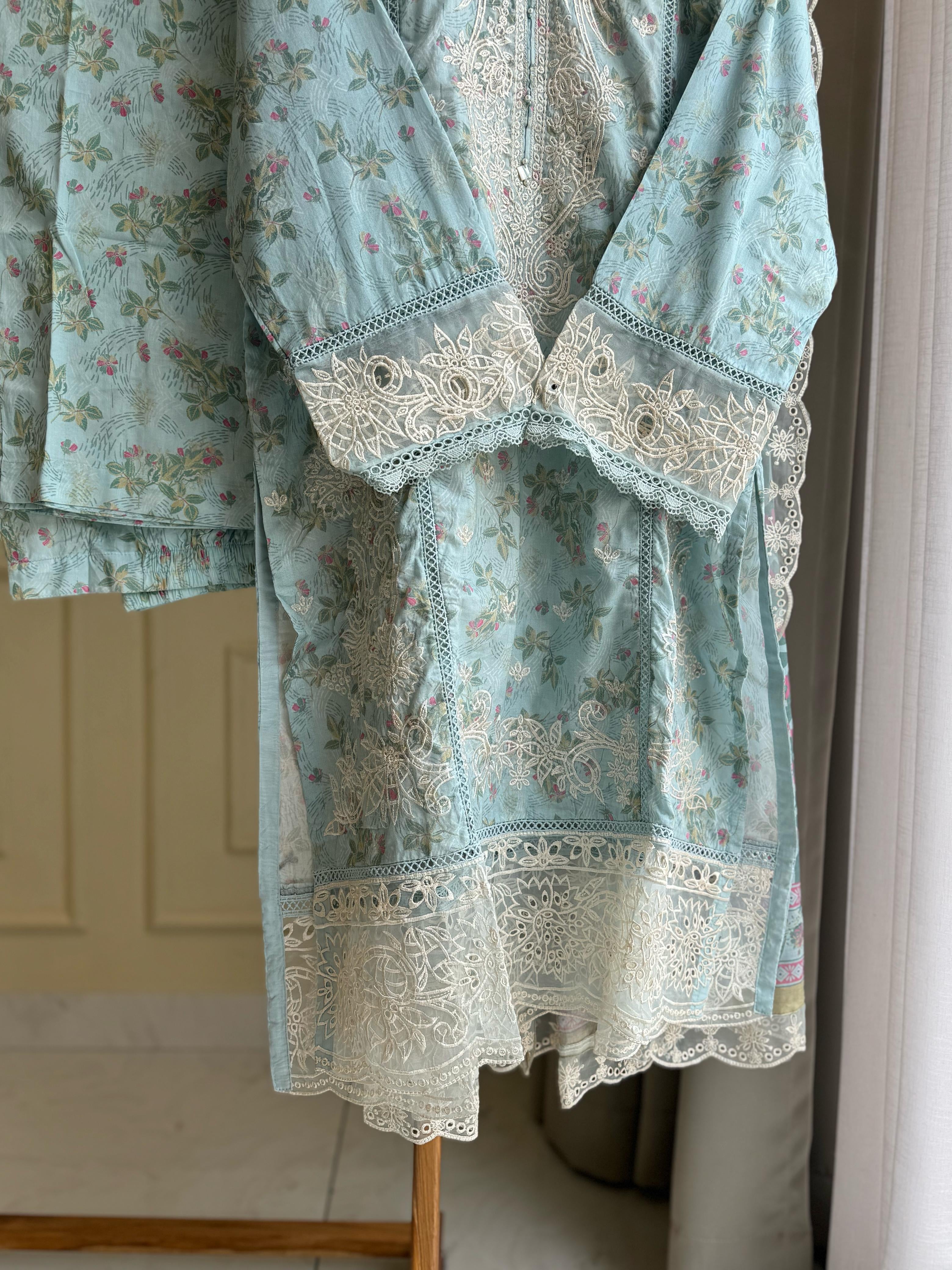 Signature Lawn Suit Featuring Cutwork-5