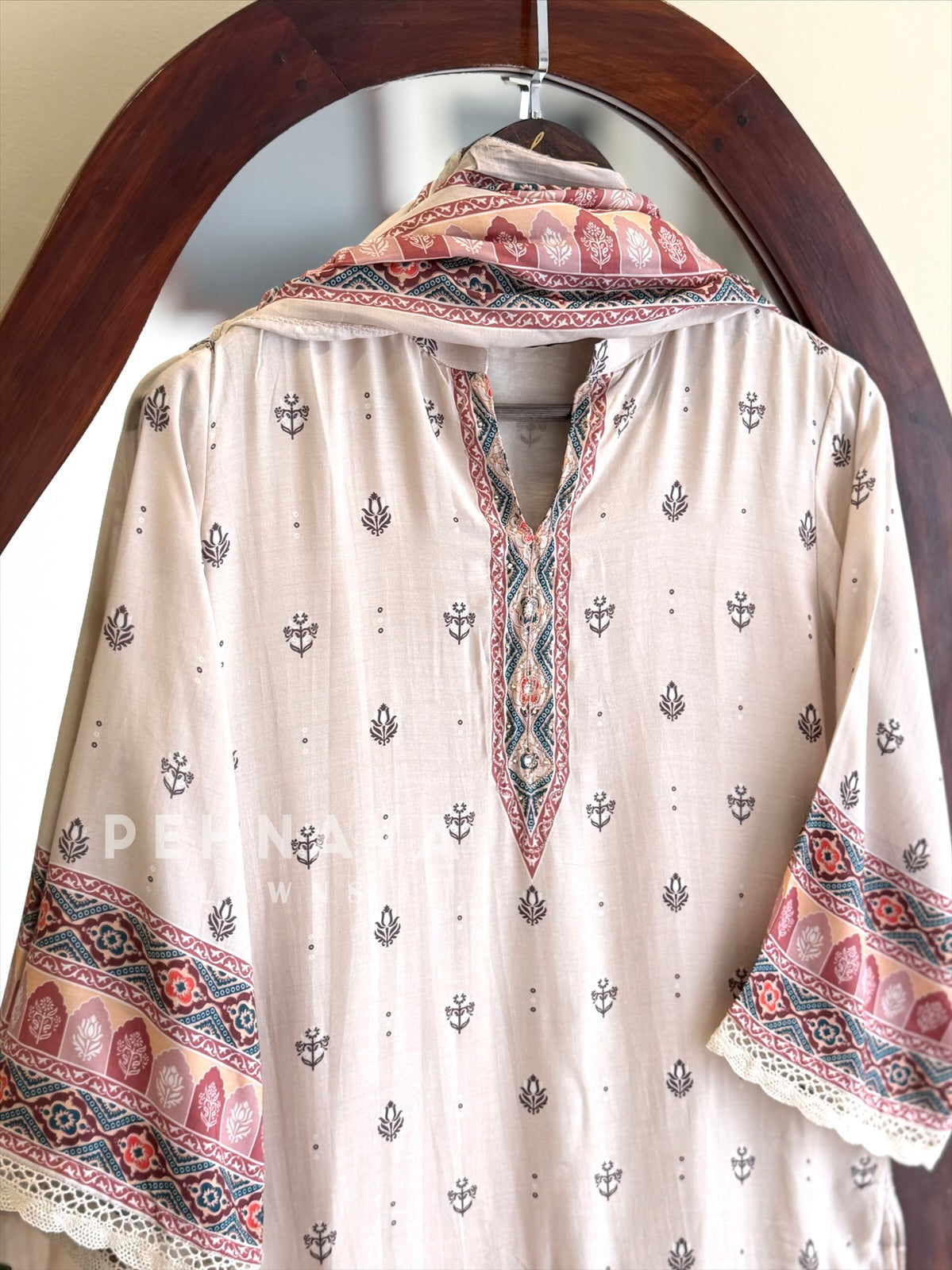 Printed Muslin Suit Set