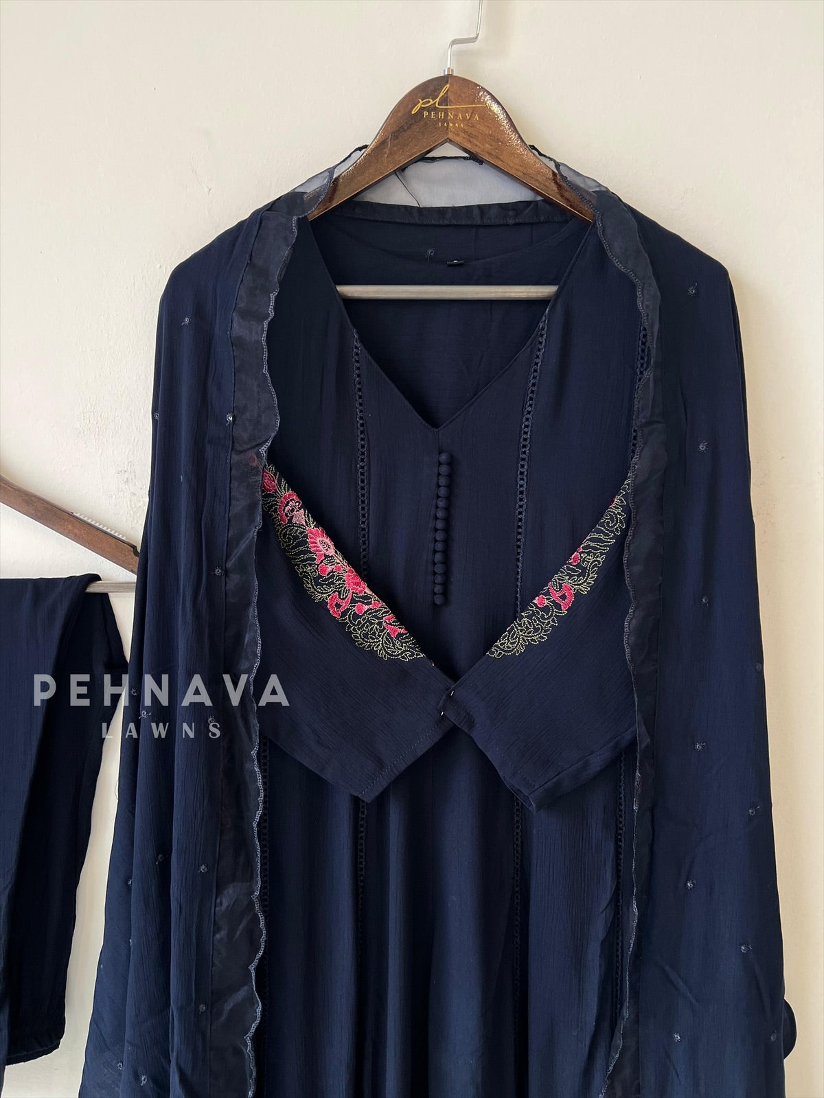 Crinkled Rayon Anarkali-6098