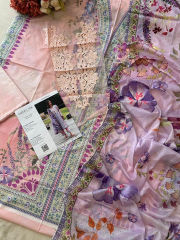 Printed Lawn Collection-LILAC DUST
